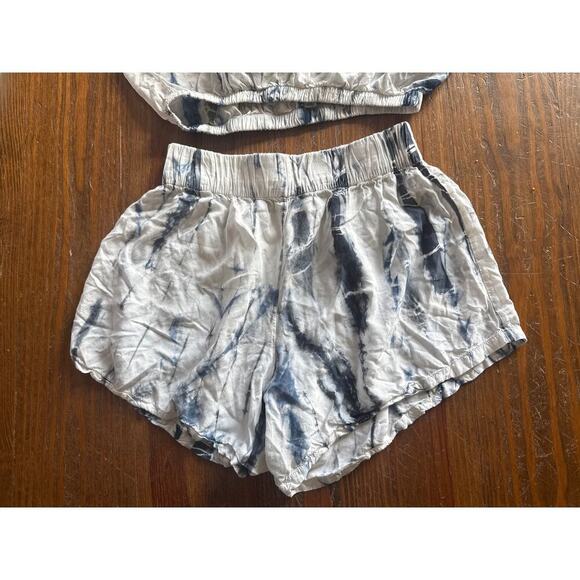 PQ Swim Boho Tie Dyed Lightweight Cropped Top and Shorts Resortwear set, M/L - Picture 4 of 7